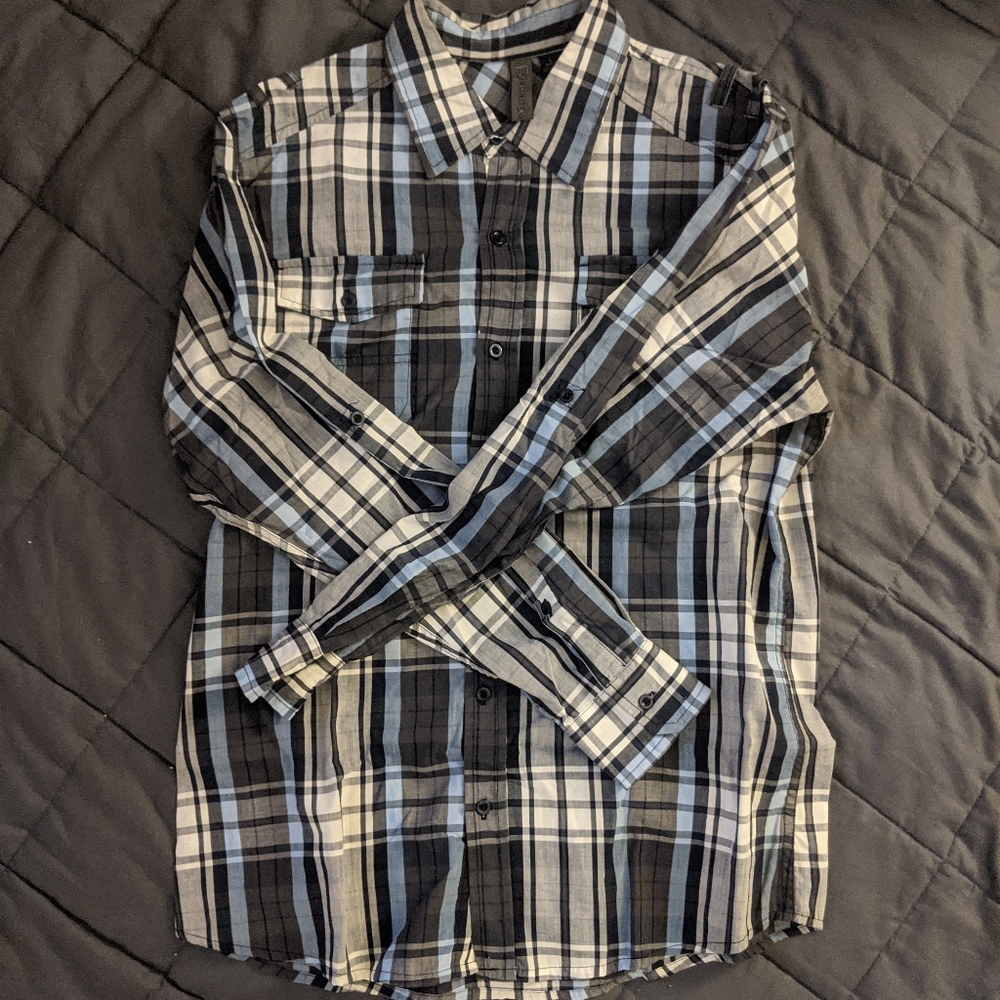 Plaid Button Down Long Sleeve Shirt